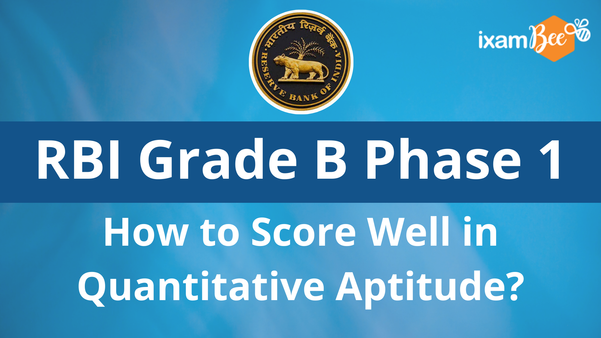 RBI Grade B Quantitative Aptitude