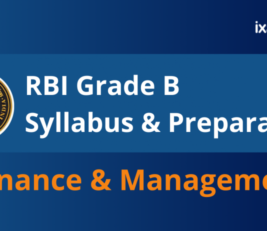 RBI Grade B Finance and Management