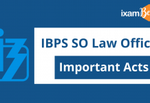 IBPS SO Law Exam Important Acts