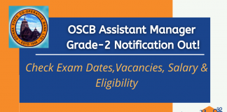 OSCB Assistant Manager Grade-2 Recruitment 2021