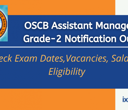 OSCB Assistant Manager Grade-2 Recruitment 2021