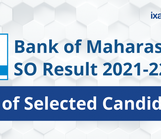 Bank of Maharashtra SO Result 2022