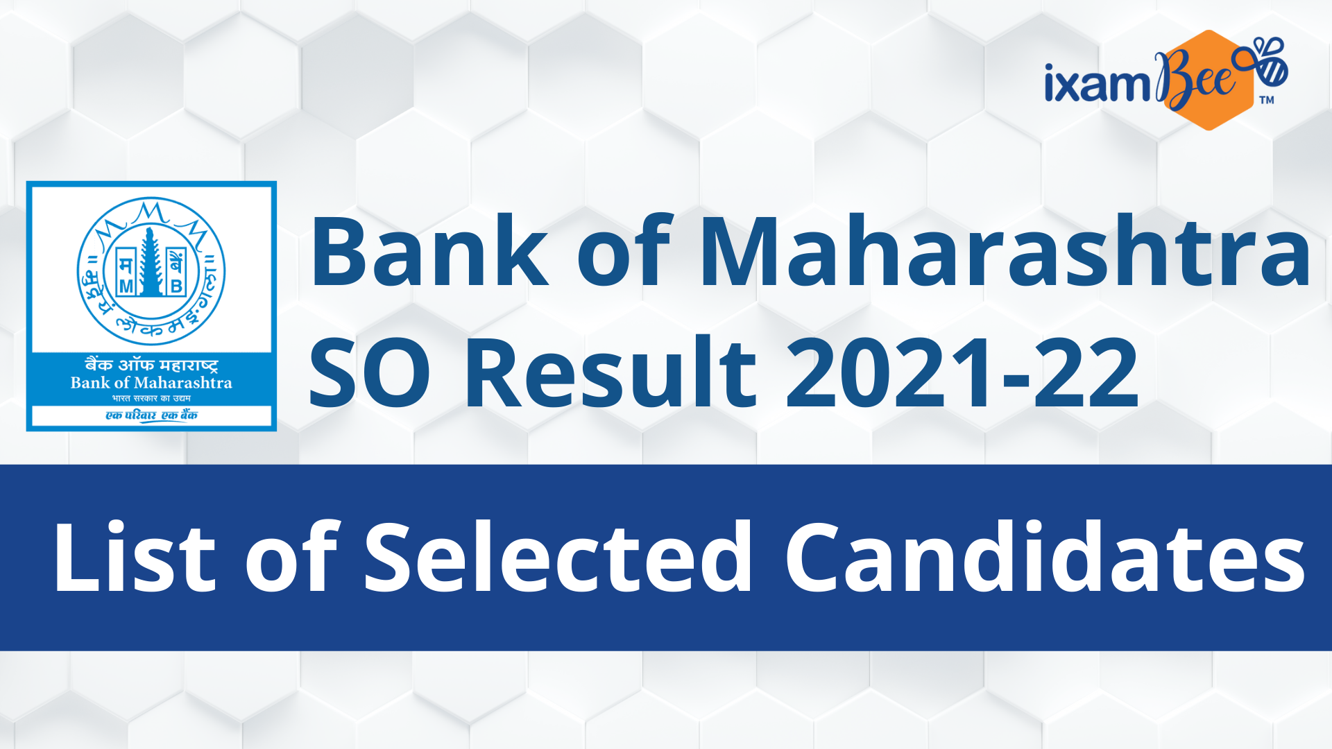 Bank of Maharashtra SO Result 2022