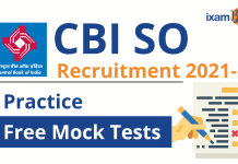 CBI SO 2021-22: Free Mock Tests