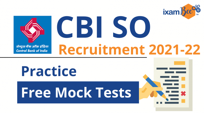 CBI SO 2021-22: Free Mock Tests