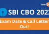 SBI CBO 2022 Exam Date