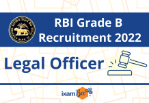 RBI Legal Officer Recruitment 2021-22