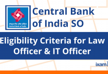 CBI SO Eligibility Criteria