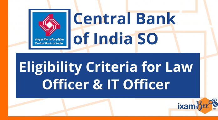 CBI SO Eligibility Criteria