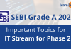 Important Topics for SEBI Grade A IT Stream Phase 2