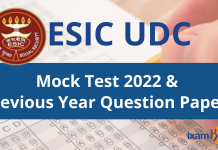 ESIC UDC Mock Test 2022