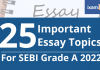 Important Essay Topics For SEBI Grade A