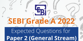 SEBI Grade A 2022: Expected Questions for Paper 2 (General Stream)