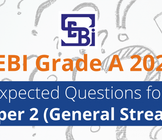 SEBI Grade A 2022: Expected Questions for Paper 2 (General Stream)