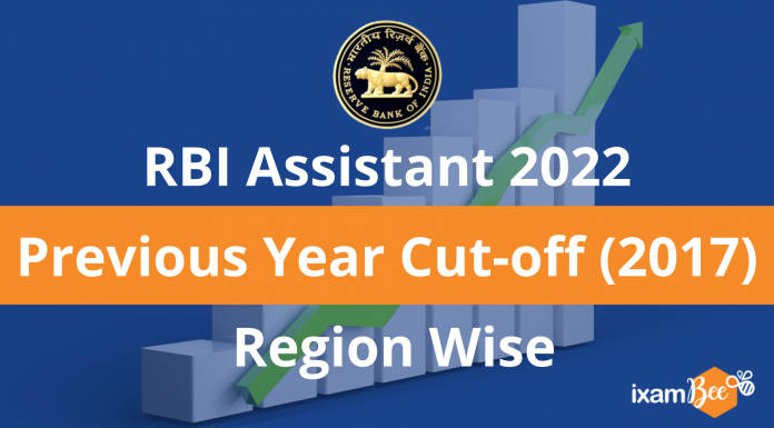 RBI Assistant 2022: Previous Year Cut-off (2017) Region Wise