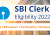 SBI Clerk Eligibility 2022
