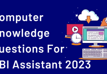 Computer Knowledge Questions (Mixed) for RBI Assistant and SBI Clerk.