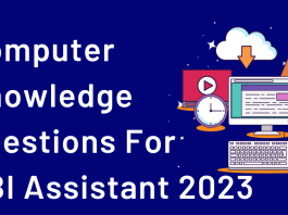 Computer Knowledge Questions (Mixed) for RBI Assistant and SBI Clerk.