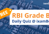 RBI Grade B Daily Quiz