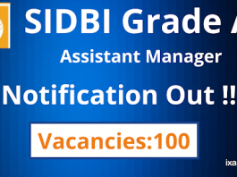 SIDBI Grade A Recruitment 2022: Apply Online for 100 Vacancies
