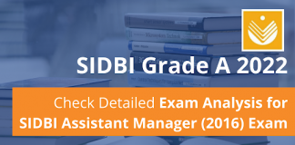 SIDBI Grade A Exam Analysis