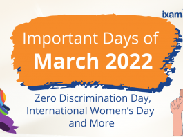 Important Days of March 2022