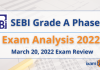 SEBI Grade A Phase 2 Exam Analysis 2022 (General)