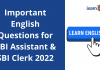 Important English Questions for RBI Assistant & SBI Clerk 2022