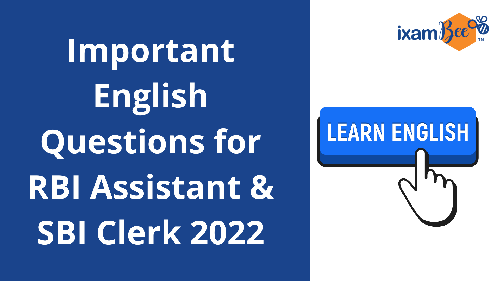 Important English Questions for RBI Assistant & SBI Clerk 2022