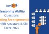 Reasoning Ability Questions (Seating Arrangement) for RBI Assistant & SBI Clerk 2022