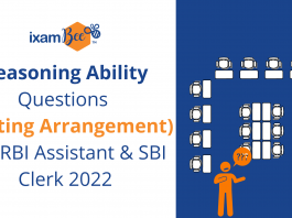 Reasoning Ability Questions (Seating Arrangement) for RBI Assistant & SBI Clerk 2022