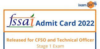 FSSAI Admit Card 2022 Out