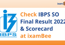 IBPS SO Final Result 2022
