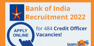 Bank of India Recruitment 2022: Apply Online for 484 Credit Officer Vacancies!