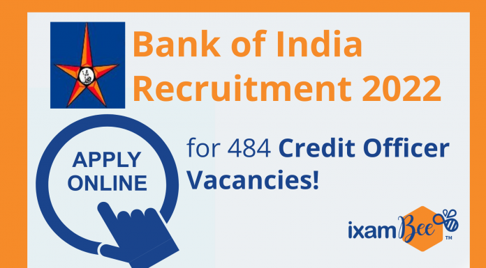 Bank of India Recruitment 2022: Apply Online for 484 Credit Officer Vacancies!