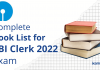 Complete Book List for SBI Clerk 2022 Exam