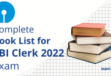 Complete Book List for SBI Clerk 2022 Exam