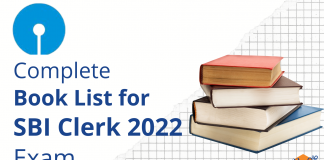 Complete Book List for SBI Clerk 2022 Exam