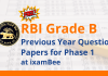 RBI Grade B Previous Year Question Papers for Phase 1