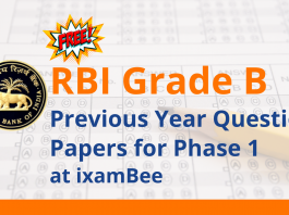RBI Grade B Previous Year Question Papers for Phase 1
