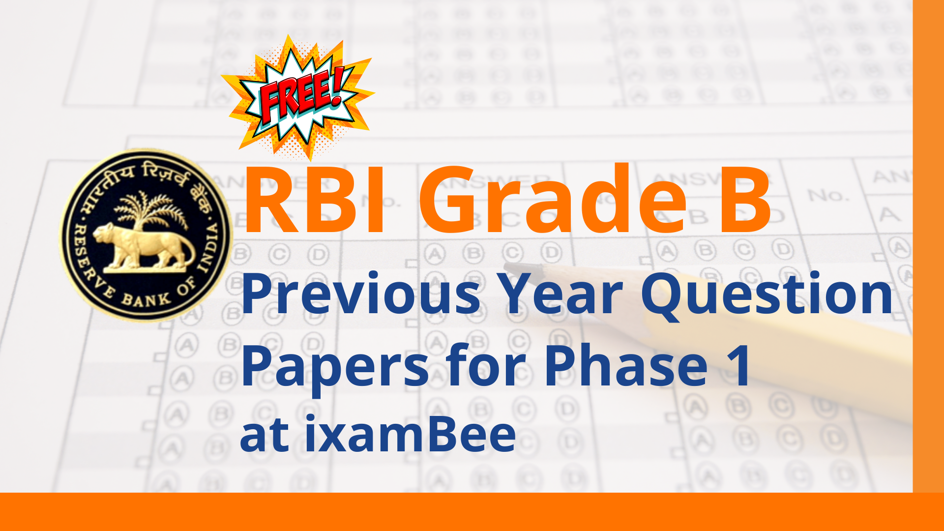 RBI Grade B Previous Year Question Papers for Phase 1