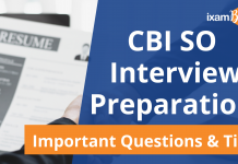 CBI SO Interview Preparation