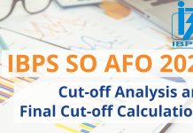 IBPS SO AFO 2022: Cut-off Analysis and Final Cut-off Calculations