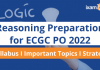 Reasoning Preparation for ECGC PO 2022