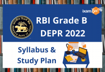 RBI Grade B DEPR 2022: Syllabus & Study Plan