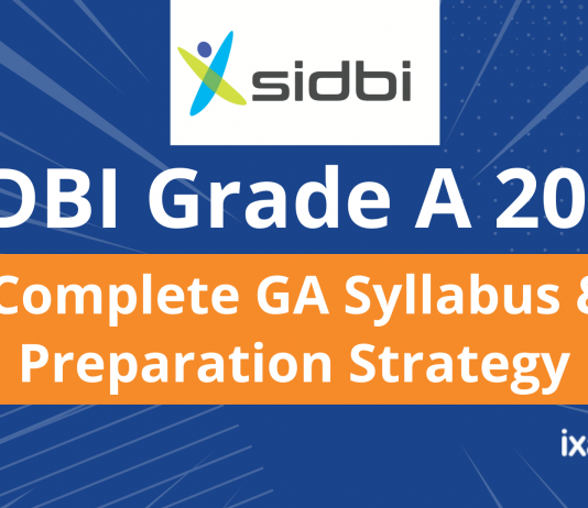 SIDBI Grade A 2022: Complete GA Syllabus & Preparation Strategy