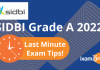 SIDBI Grade A 2022: Last Minute Exam Tips!