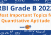RBI Grade B 2022: Most Important Topics for Quantitative Aptitude