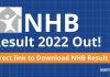 NHB Result 2022 Out! Direct Link to Download NHB Result