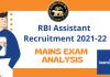 RBI Assistant Recruitment 2021-22: Mains Exam Analysis